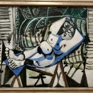 Femme nue devant le Jardin. Pablo Picasso. 1956