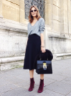 Simple color palette, clean lines, boots. Photo: Fashion Over Reason. Giorgia Tordini Grazia Paris Fashion Week Street Style.